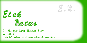 elek matus business card